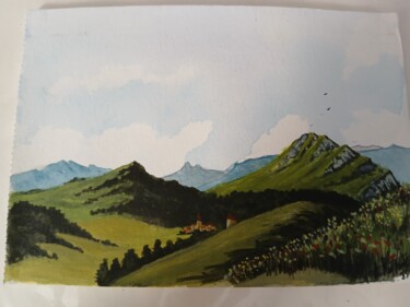 Painting titled "Valle de Carmona CA…" by Alejandro Marchante, Original Artwork, Watercolor