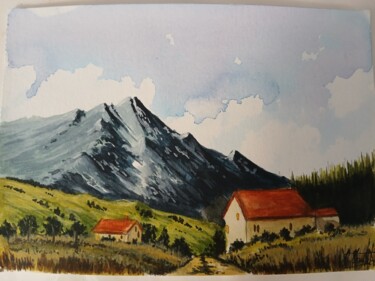 Painting titled "Mi Tierruca Cantabr…" by Alejandro Marchante, Original Artwork, Watercolor