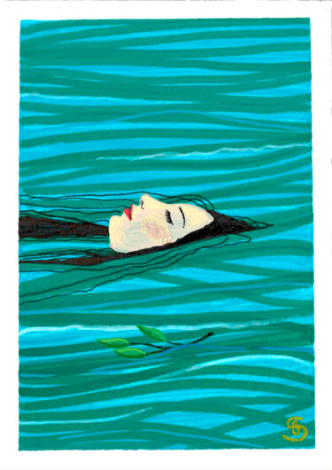 绘画 标题为“Река неси меня” 由Sitora Brejneva, 原创艺术品, 标记