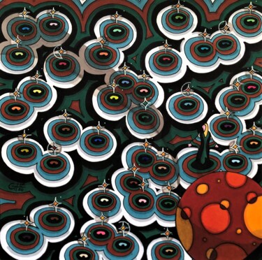 Drawing titled "Du 07 au 03 en 70 é…" by Vincent Gibert, Original Artwork, Marker