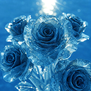 数字艺术 标题为“Ice Roses” 由Alex Mir, 原创艺术品, 2D数字工作