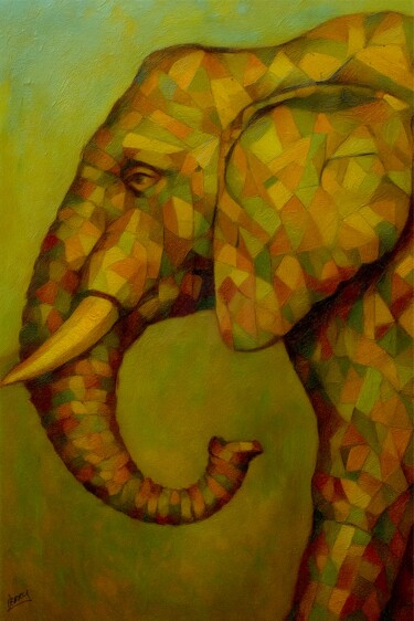绘画 标题为“Elephant” 由Spencer Derry, 原创艺术品, AI生成的图像