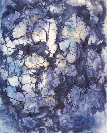 绘画 标题为“LA MER 1” 由Marion Albrecht, 原创艺术品, 颜料 安装在木质担架架上