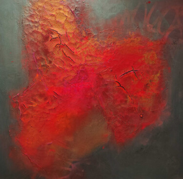 绘画 标题为“VULCANO” 由Marion Albrecht, 原创艺术品, 颜料 安装在木质担架架上