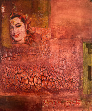 绘画 标题为“LAKSHMI” 由Marion Albrecht, 原创艺术品, 颜料 安装在木质担架架上