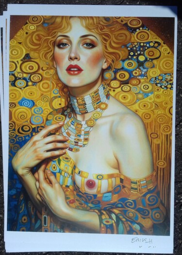 Printmaking titled "Nu féminin, tribute…" by Erik Hils, Original Artwork, Lithography