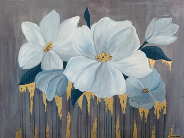 Alpine Primeroses 绘画 标题为“Alpine Primeroses” 由Lusi Manukyan, 原创艺术品, 丙烯