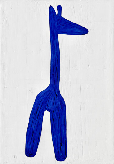 绘画 标题为“giraffe no.1” 由Alice Kauer, 原创艺术品, 丙烯 安装在木质担架架上