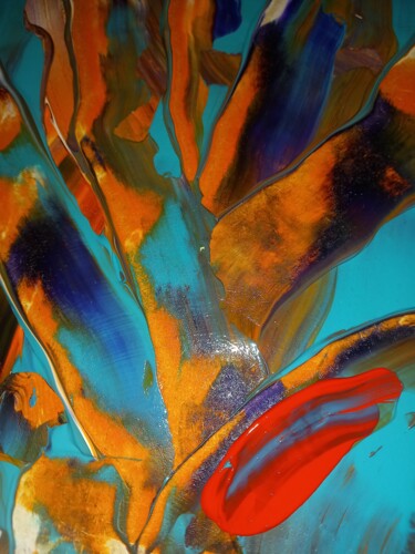 摄影 标题为“Turquoise Bloom” 由Sladjana Soskic (Vasilijina), 原创艺术品, 丙烯