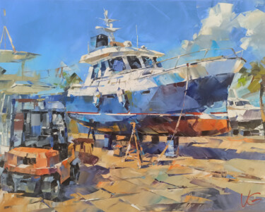 绘画 标题为“MIDDAY IN MARINA FR…” 由Volodymyr Glukhomanyuk, 原创艺术品, 油