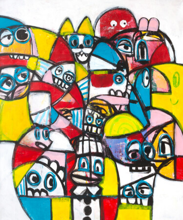 绘画 标题为“Its A Mad House” 由Tommy Lennartsson, 原创艺术品, 丙烯