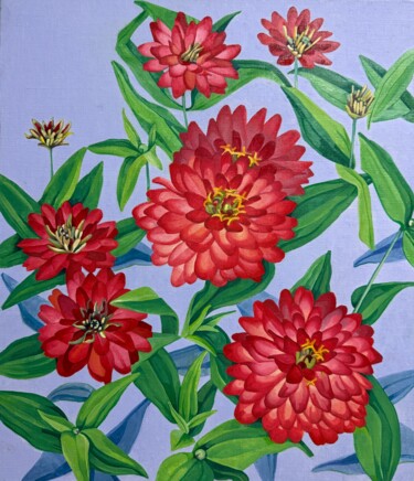 "Floral Oil Painting…" başlıklı Tablo Mabentali Shadezozs tarafından, Orijinal sanat, Petrol Ahşap Sedye çerçevesi üzerine m…