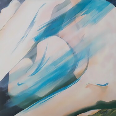 绘画 标题为“Voile Bleu” 由Eric Pelleau, 原创艺术品, 油
