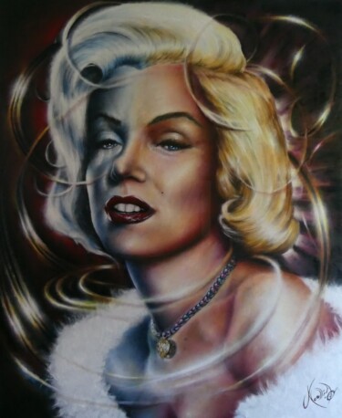 绘画 标题为“Marilyn, L’ombre et…” 由Patrick Michaud Alias Morellia, 原创艺术品, 油 安装在木板上