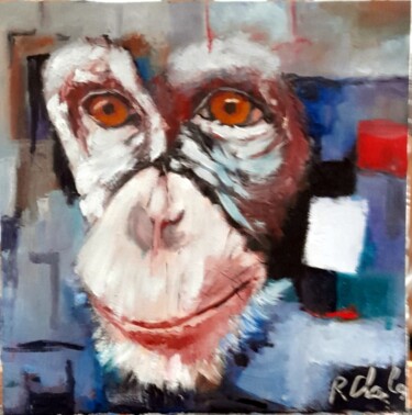 绘画 标题为“Portrait animalier…” 由Robert Charles, 原创艺术品, 油