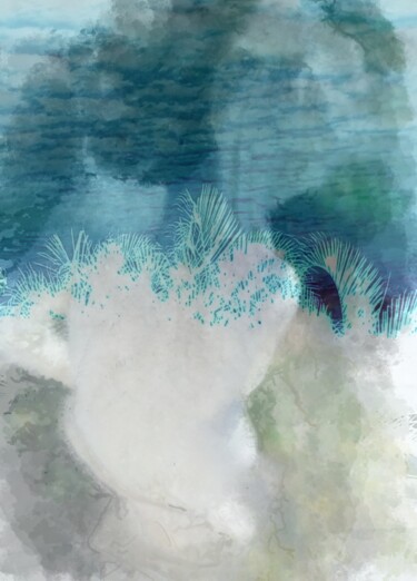 数字艺术 标题为“The Bather#6” 由Russell Newell, 原创艺术品, 2D数字工作