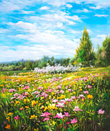 绘画 标题为“Spring Bliss” 由Nurgaliy Abdigaliyev, 原创艺术品, 油