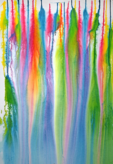绘画 标题为“Rainbow wash” 由Sumit Ratta, 原创艺术品, 墨