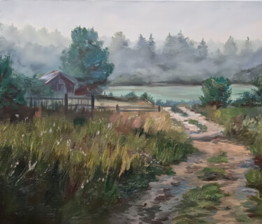 Quiet Cabin 绘画 标题为“Quiet Cabin” 由Nurgaliy Abdigaliyev, 原创艺术品, 油