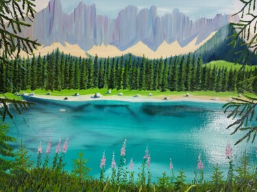 绘画 标题为“Karezza Sommer” 由Aleksander Aleksiuk, 原创艺术品, 油