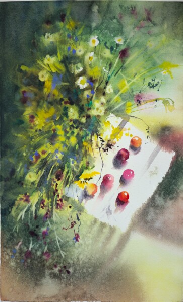 绘画 标题为“The summer mood.” 由Alla Gusiuk (Prisakar), 原创艺术品, 水彩