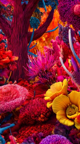 Flora Incendia 数字艺术 标题为“Flora Incendia” 由Alberto Capitani, 原创艺术品, AI生成的图像