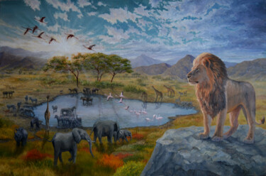 Life-giving savanna 绘画 标题为“Life-giving savanna” 由Tabimory, 原创艺术品, 油