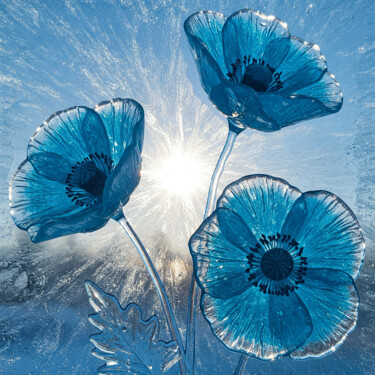 数字艺术 标题为“Ice Poppies” 由Alex Mir, 原创艺术品, 2D数字工作