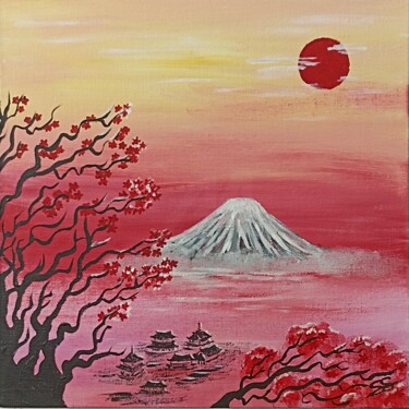 绘画 标题为“Fujiyoshida 2” 由Séverine Silvestre, 原创艺术品, 丙烯 安装在纸板上