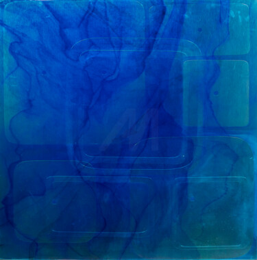 绘画 标题为“Blue experimental r…” 由James Chiew, 原创艺术品, 油 安装在铝上