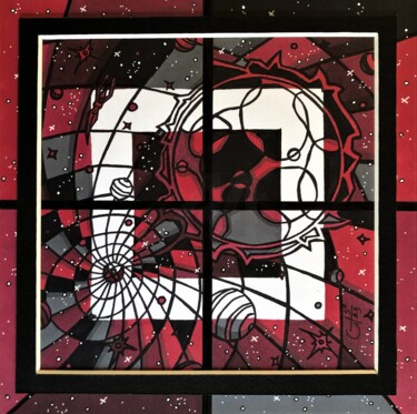 Drawing titled "323-orgie galactic…" by Vincent Gibert, Original Artwork, Marker