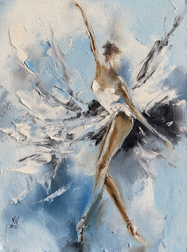 Ballerina 4 绘画 标题为“Ballerina 4” 由Volodymyr Nezdiimynoha, 原创艺术品, 油 安装在木质担架架上