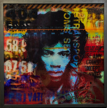 绘画 标题为“27 Club – Jimi Hend…” 由James Chiew, 原创艺术品, 玻璃 安装在铝上