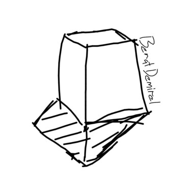 图画 标题为“Cube” 由Berat Demirel, 原创艺术品, 铅笔