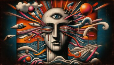 Digital Arts titled "GRUNGE 037" by Karavix, Original Artwork, AI generated image