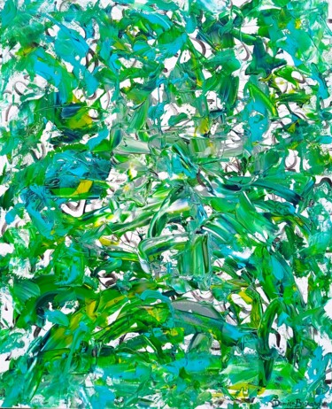 Amazonia 绘画 标题为“Amazonia” 由Damien Berrard, 原创艺术品, 丙烯 安装在木质担架架上