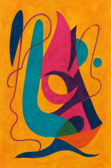 Arts numériques intitulée "Élan chromatique n°…" par Yahya Ahssaini, Œuvre d'art originale, Peinture numérique