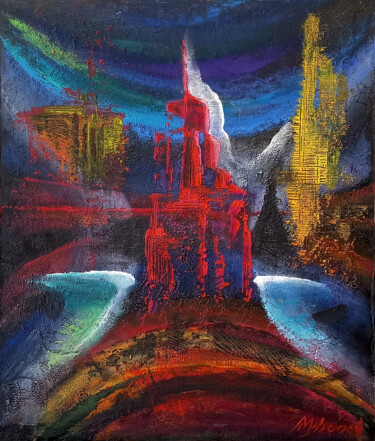 绘画 标题为“Shambhala” 由Igor Mishenev, 原创艺术品, 丙烯 安装在其他刚性面板上