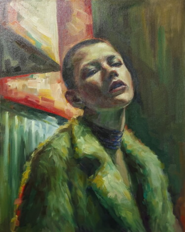 Painting titled "Berlin 80s" by Artmoods Tp, Original Artwork, Oil Mounted on Other rigid panel