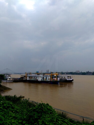 摄影 标题为“Parked river boats” 由Avik Chakravorty, 原创艺术品, 数码摄影