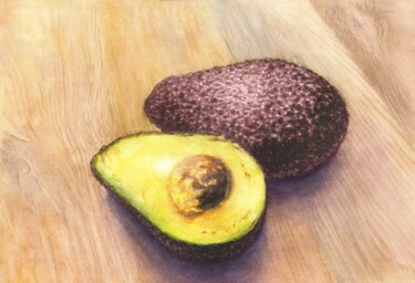 绘画 标题为“**Avocado**” 由Vanessa Tsang, 原创艺术品, 水彩
