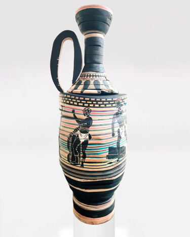 Sculpture titled "Secutor Disciplina…" by Rom Av.Jc, Original Artwork, Wood