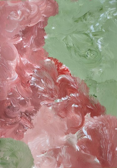 Painting titled "Cherry Red and Dill…" by Vafa Majidli, Original Artwork, Acrylic