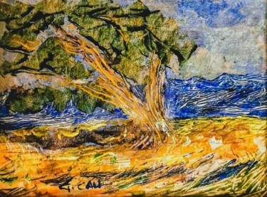 Painting titled "IL GINEPRO  ( 2015 )" by Giovanni Battista Cau, Original Artwork, Acrylic