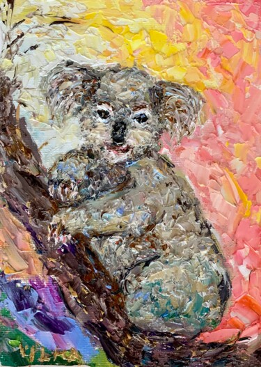 绘画 标题为“Koala Portrait Impa…” 由Vilma Gataveckiene, 原创艺术品, 油