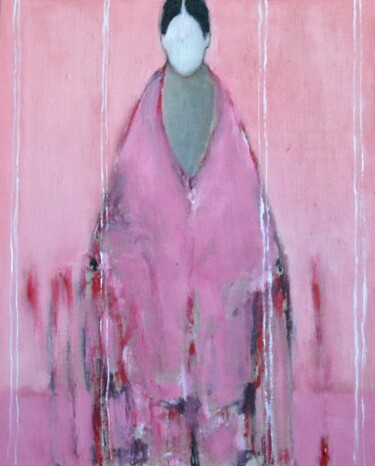Alienation in pink and white 绘画 标题为“Alienation in pink…” 由Incognito, 原创艺术品, 丙烯 安装在木质担架架上