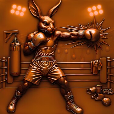 数字艺术 标题为“Boxing Champion Rab…” 由M Alk, 原创艺术品, AI生成的图像