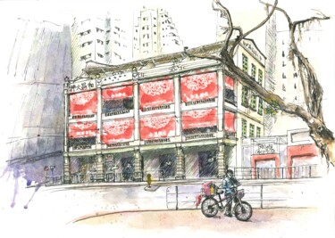 绘画 标题为“**Wo Cheong Pawn Sh…” 由Vanessa Tsang, 原创艺术品, 水彩
