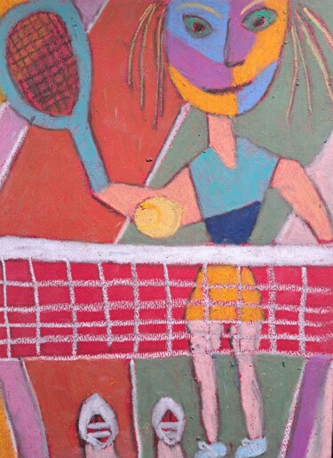 绘画 标题为“"   Roland  Garros…” 由Jacques Desvaux (JD), 原创艺术品, 粉彩
