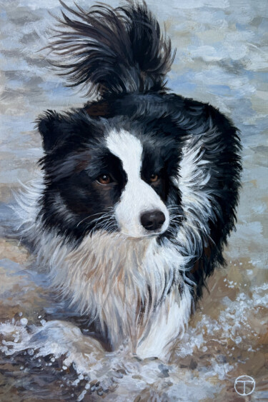绘画 标题为“Border Collie 10” 由Olia Tomkova, 原创艺术品, 丙烯
